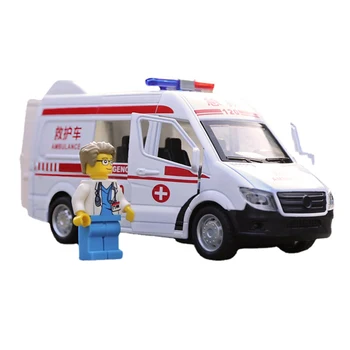 1:32 štiri-vrata simulacije ambulante zlitine modela avtomobila policijski avto požar tovornjak avto igrača model 0