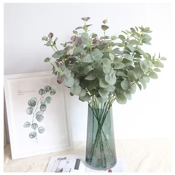 INS Nordijska Eucalyptus Denar Listov Umetne Rože Domov Dekoracijo Poroke Rastlin Steno Ponaredek Cvetje