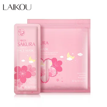 LAIKOU Sakura Spalna Maska naredi kožo podjetje, neguje, obnavlja izgubo vlage, osvetli in izboljšuje hrapavo kožo