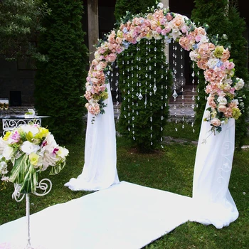 Poroka ozadje loka dekor umetno cvetlični aranžma svile cvet vrstica lok fazi cesti vodnik cvet runner steno rose