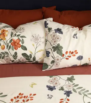 Vintage pastorala cvet posteljnina nabor dekle,bombaž twin polno kraljica kralj eno dvojno domačega tekstilnega posteljo stanja prevleke odeja pokrov